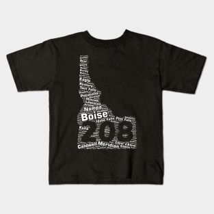 Idaho Cities: 208 Area Code Kids T-Shirt